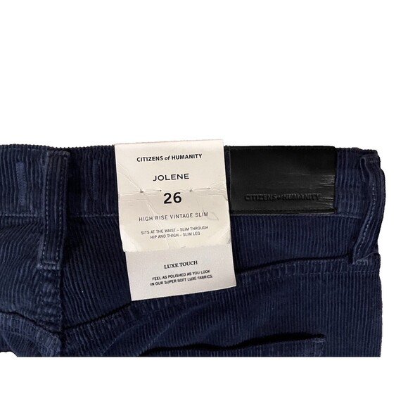Citizens of Humanity COH womens Jolene Corduroy Jean Pant sz 26 Button Fly 26x27 - Picture 8 of 11